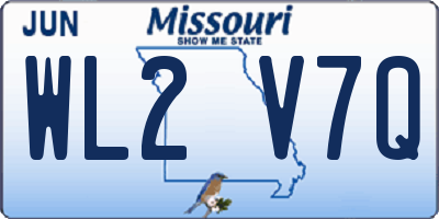 MO license plate WL2V7Q