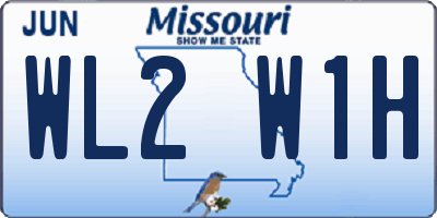 MO license plate WL2W1H