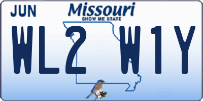MO license plate WL2W1Y