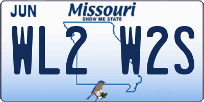 MO license plate WL2W2S