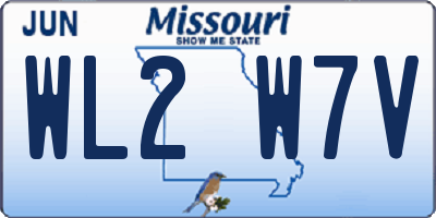 MO license plate WL2W7V