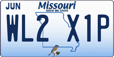 MO license plate WL2X1P