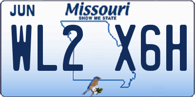 MO license plate WL2X6H