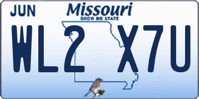 MO license plate WL2X7U