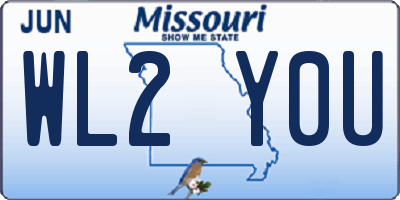 MO license plate WL2Y0U
