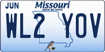 MO license plate WL2Y0V