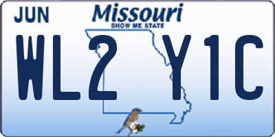 MO license plate WL2Y1C