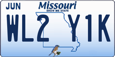 MO license plate WL2Y1K