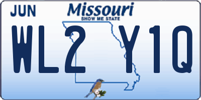 MO license plate WL2Y1Q