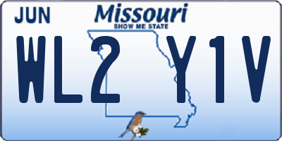 MO license plate WL2Y1V