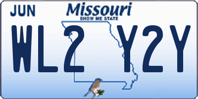 MO license plate WL2Y2Y
