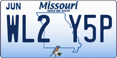 MO license plate WL2Y5P