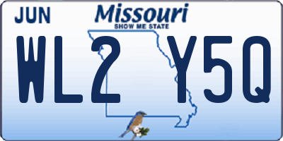 MO license plate WL2Y5Q