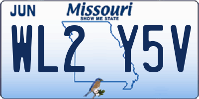 MO license plate WL2Y5V