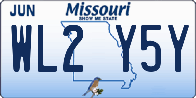 MO license plate WL2Y5Y