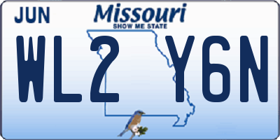 MO license plate WL2Y6N