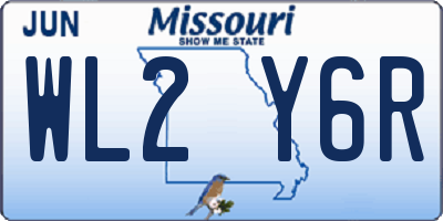MO license plate WL2Y6R