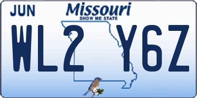 MO license plate WL2Y6Z