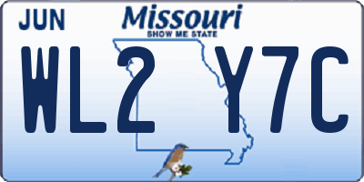 MO license plate WL2Y7C