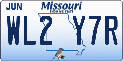 MO license plate WL2Y7R