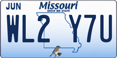 MO license plate WL2Y7U