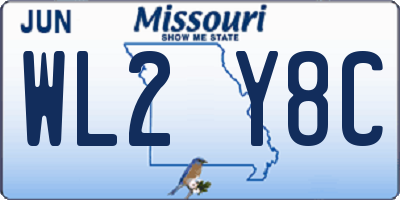 MO license plate WL2Y8C