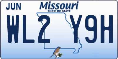 MO license plate WL2Y9H