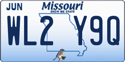 MO license plate WL2Y9Q