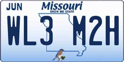 MO license plate WL3M2H