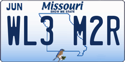 MO license plate WL3M2R