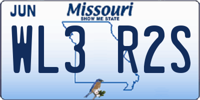 MO license plate WL3R2S