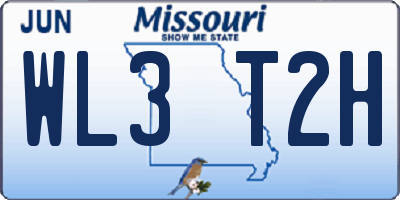 MO license plate WL3T2H