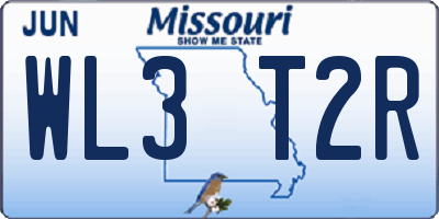 MO license plate WL3T2R
