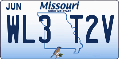 MO license plate WL3T2V