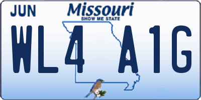 MO license plate WL4A1G