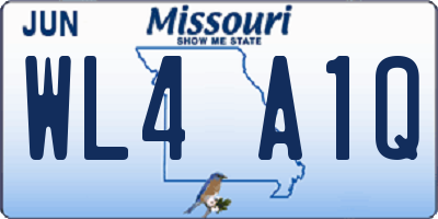 MO license plate WL4A1Q