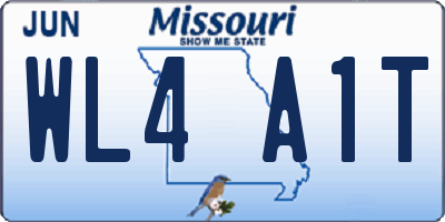 MO license plate WL4A1T