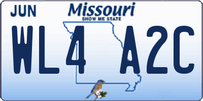 MO license plate WL4A2C