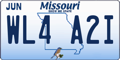 MO license plate WL4A2I