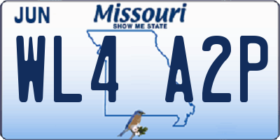 MO license plate WL4A2P