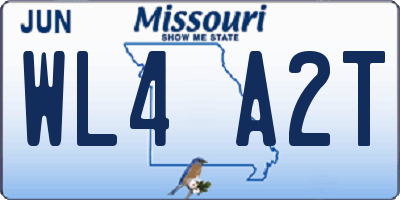 MO license plate WL4A2T