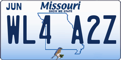 MO license plate WL4A2Z