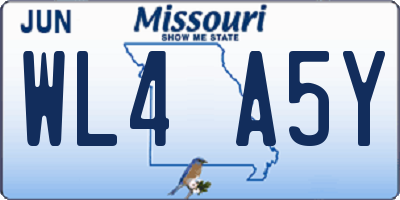 MO license plate WL4A5Y