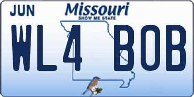 MO license plate WL4B0B