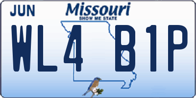 MO license plate WL4B1P