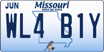 MO license plate WL4B1Y