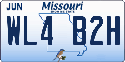 MO license plate WL4B2H