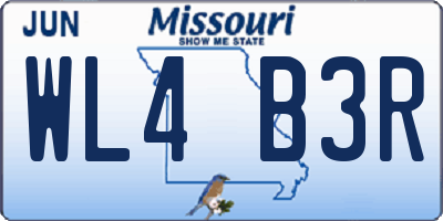 MO license plate WL4B3R