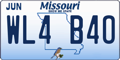 MO license plate WL4B4O
