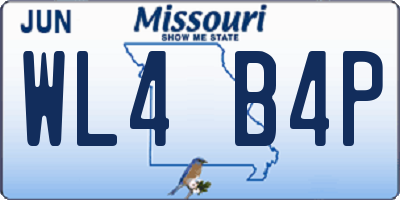 MO license plate WL4B4P